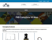 Tablet Screenshot of fkbvalvulas.com